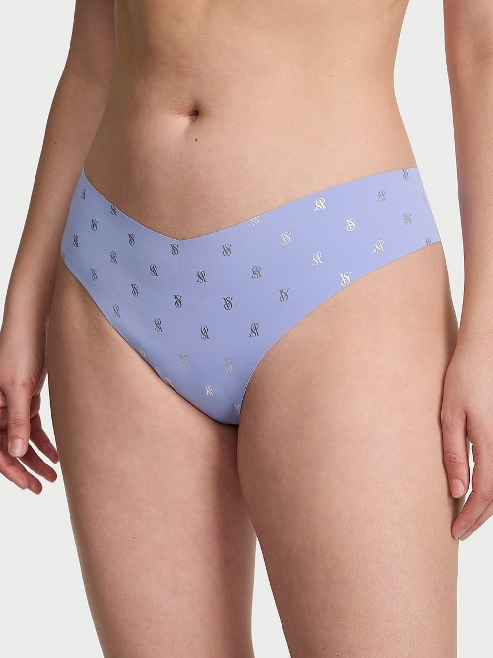 Victoria's Secret No-Show Thong Panty In Verywinkle VS Foil